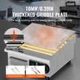 thumbnail image 2 of KFFKFF Professional Electric Griddle, 1700W Tabletop Flat Top Grill, Temperature Control from 122℉-572 ℉, Dimensions 14.17 x 11.81 x 0.39in, Stainless Steel Griddle Grill, 2 of 9