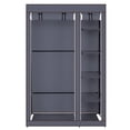 thumbnail image 4 of UBesGoo Portable Clothes Closet Non-woven Fabric Wardrobe Double Rod Storage Organizer Gray, 4 of 6