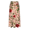 thumbnail image 4 of Arlun Bohemian Long Skirts for Women Elastic High Waist Floral Pleated A-Line Maxi Skirts 2026 Trendy Beach Vacation Outfit Loose Lightweight Flowy Summer Skirt with Pockets 24-Pink XL, 4 of 6