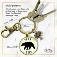 thumbnail image 5 of Papa Bear Gutsy Goodness Bronze Keychain Fathers Rustic Key Ring Gift Expectant Dad Father Grandpa, 5 of 8
