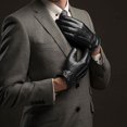 thumbnail image 3 of Men‘S Warm Gloves Touch Screen Thickened Faux Leather Pu, 3 of 7