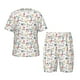 thumbnail image 1 of Balery Summer Floral Conjunto de Pijama Infantil de Manga Corta con Estampado – Ropa de Dormir de Algodón Suave-Large, 1 of 6