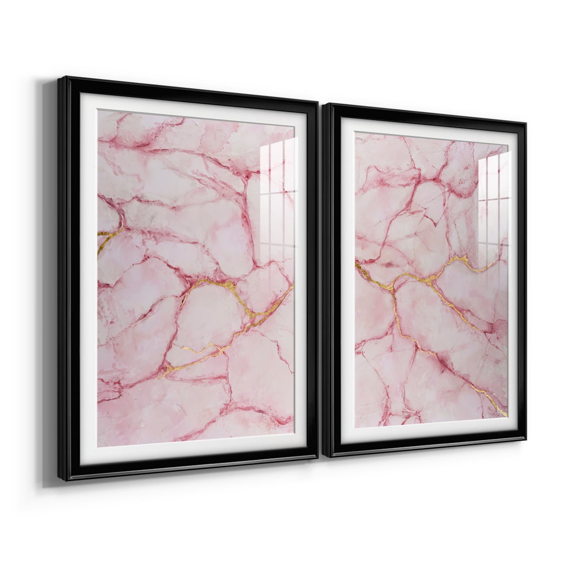Wexford Home Rose Marble I Premium Framed Print, 18.5" x 24.5" - Ready to Hang, Black (Set of 2)