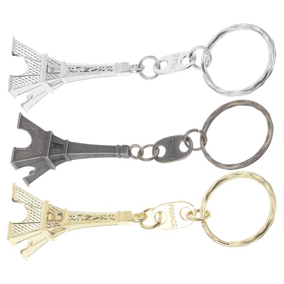 unbranded 3pcs Eiffel Tower Keychains Eiffel Tower Keyring Retro Keychains for Jewelry Handbag