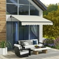 thumbnail image 2 of Barara King Patio Awning Sunshade Shelter,Patio Retractable Sun Shade,8' x 6.5' Retractable Awning, 280gsm UV Resistant Sunshade Shelter, Beige and White, 2 of 11