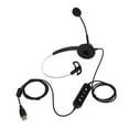 thumbnail image 3 of Auriculares telefónicos H360‑USB‑3 negros con ajuste de volumen y silenciador, auriculares de un solo lado con conector USB para centro de llamadas, 3 of 14