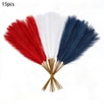 thumbnail image 2 of Kbndieu 15pcs Red White and Blue Pampas Grass Decor 21.6 Inch Faux Pampas Grass Bulk Flower Arrangement and Vase Filler for Home Wedding Living Room 4th of July Patriotic Party Decorations, 2 of 7