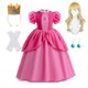 thumbnail image 4 of Vestido de princesa melocotón para niña, ropa de actuación de escenario para niños, Carnaval, fiesta de cumpleaños, Festival de revelación, disfraz de Cosplay, 4 of 5