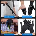 thumbnail image 2 of Guantes desechables Ding Qing para catering de alimentos ingleses, reparación de automóviles, guantes de nitrilo negros duraderos y engrosados, 2 of 2