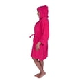 thumbnail image 5 of Puffy Cotton Teen / Petite Unisex Hoodie Bathrobe 100% Natural Soft Cotton - Hot Pink, 5 of 7