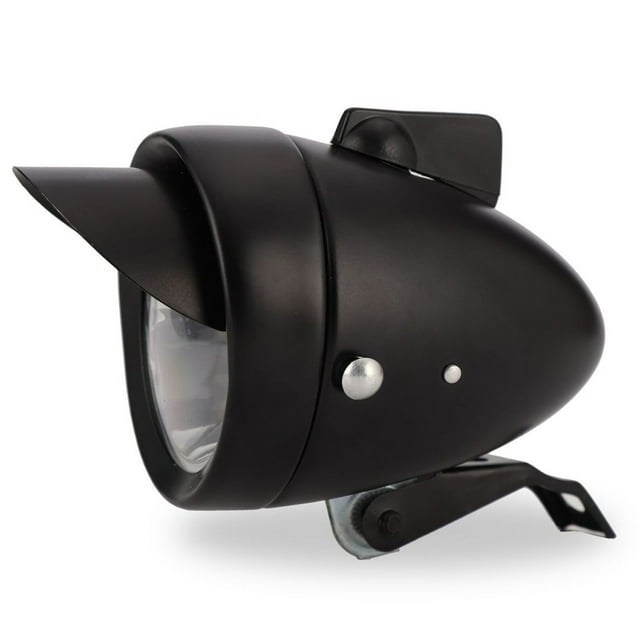 Lámpara de cabeza delantera de bicicleta con luz vintage, lámpara LED superbrillante para bicicleta con visera