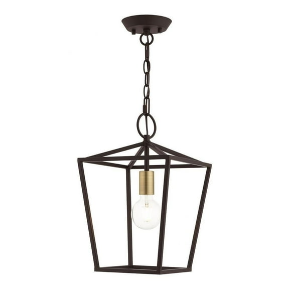 1 Light Convertible Semi-Flush Mount in Coastal Style 10 inches Wide By 15.75 inches High-Bronze Finish Bailey Street Home 218-Bel-4188801