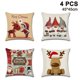 thumbnail image 1 of 4 Uds. Fundas de almohada decorativas navideñas de 45x45cm, fundas de almohada para sofá, funda de cojín cuadrada de lino y algodón para sofá, cama y coche, 1 of 5
