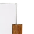 thumbnail image 5 of M&T Displays Contemporary Desktop Menu Holder with Acrylic U Type Pocket, Portrait Table Top Sign Holder, Ad Frame for Restaurant, Store, Wedding, Party, Event (2 Pack) (Dark Wood, 5.5x8.5), 5 of 7