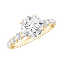 Rosec Jewels - Lab Grown Diamond Solitaire Engagement Ring for Women - 7 mm - 1 Carat - EF-VS Grade, 18K Yellow Gold, US 9.00