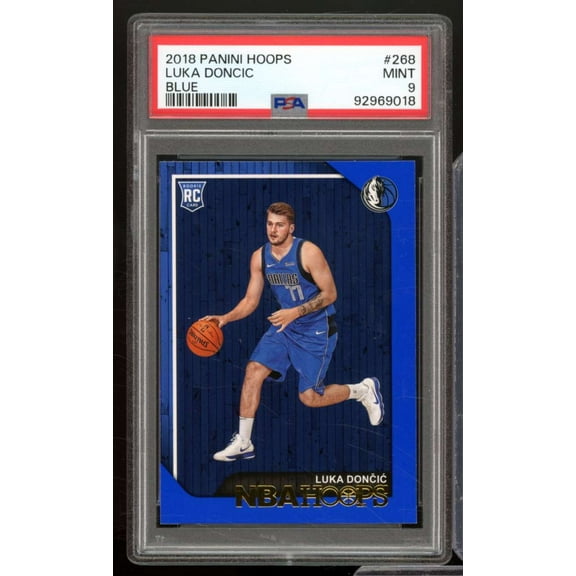 Luka Doncic Rookie Card 2018-19 Panini Hoops Blue #268 PSA 9