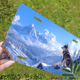 thumbnail image 5 of 1 Pcs 2D Flat License Plate Covers & Frames, A Wolf on a Snowy For Decorative Front, Waterproof For Decoration Aluminum License Plate Covers & Frames Cover For Men Women, 12" X 6", 5 of 6
