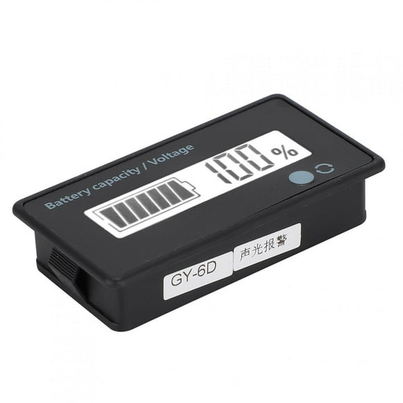 Battery Meter, Digital Battery Capacity Voltage Meter with Alarm, 12-84V LCD Capacity Monitor, Lithium Ion Battery Indicator with Switch Cable for Golf Cart Boat Car RV Motorcycle