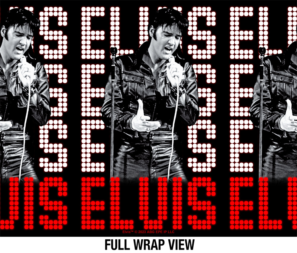 Elvis Official 1968 24 oz Insulated Canteen Water Bottle, Leak Resistant, Vacuum Insulated Stainless Steel with Loop Cap, Black