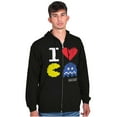 thumbnail image 5 of Pixelized Retro Game I Heart PACMAN Zip Up Hoodie Men's Women's Brisco Brands X, 5 of 6