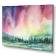 thumbnail image 2 of Designart "Pastel Scenery Of Aurora Borealis" Aurora Borealis Canvas Art Print, 2 of 7