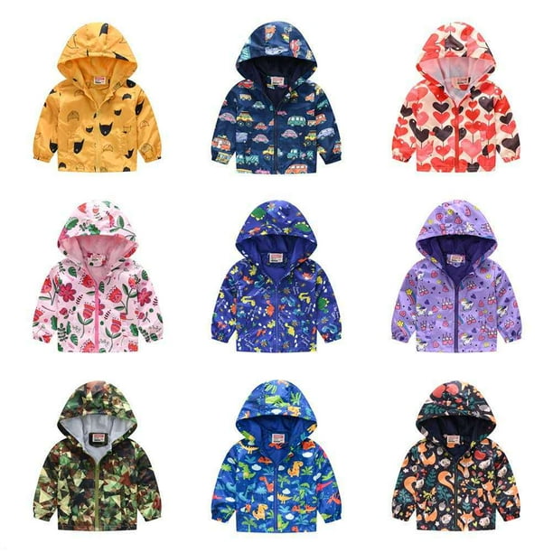 Chamarra Con Capucha Con Estampado De Dibujos Animados Comodo Para Ninos Va Con Todo Walmart en linea