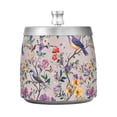 thumbnail image 7 of Yayeee Ashtray with Lid for Cigarette Smokeless Stainless Steel Home Ash Holder, Purple Floral Pattern, 7 of 7