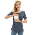 thumbnail image 6 of Bearsland Women's Maternity Short Sleeve Breastfeeding Nurding Tops T-Shirts 3-Pack, 6 of 6