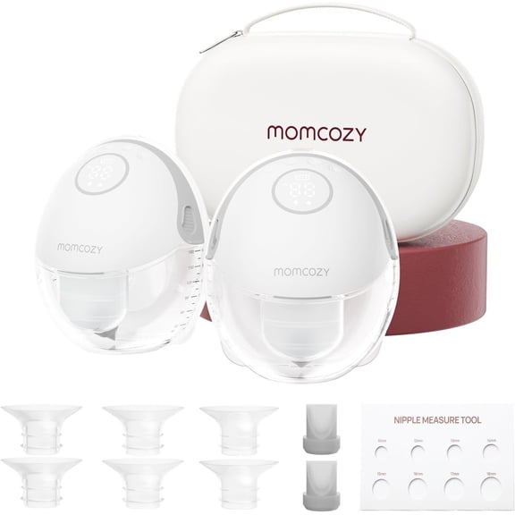 Momcozy Extractor de Leche Eléctrico Portátil Mobile Style | M6, Extractor de Leche Manos Libres Batería Recargable, Paquete de 2 Gris