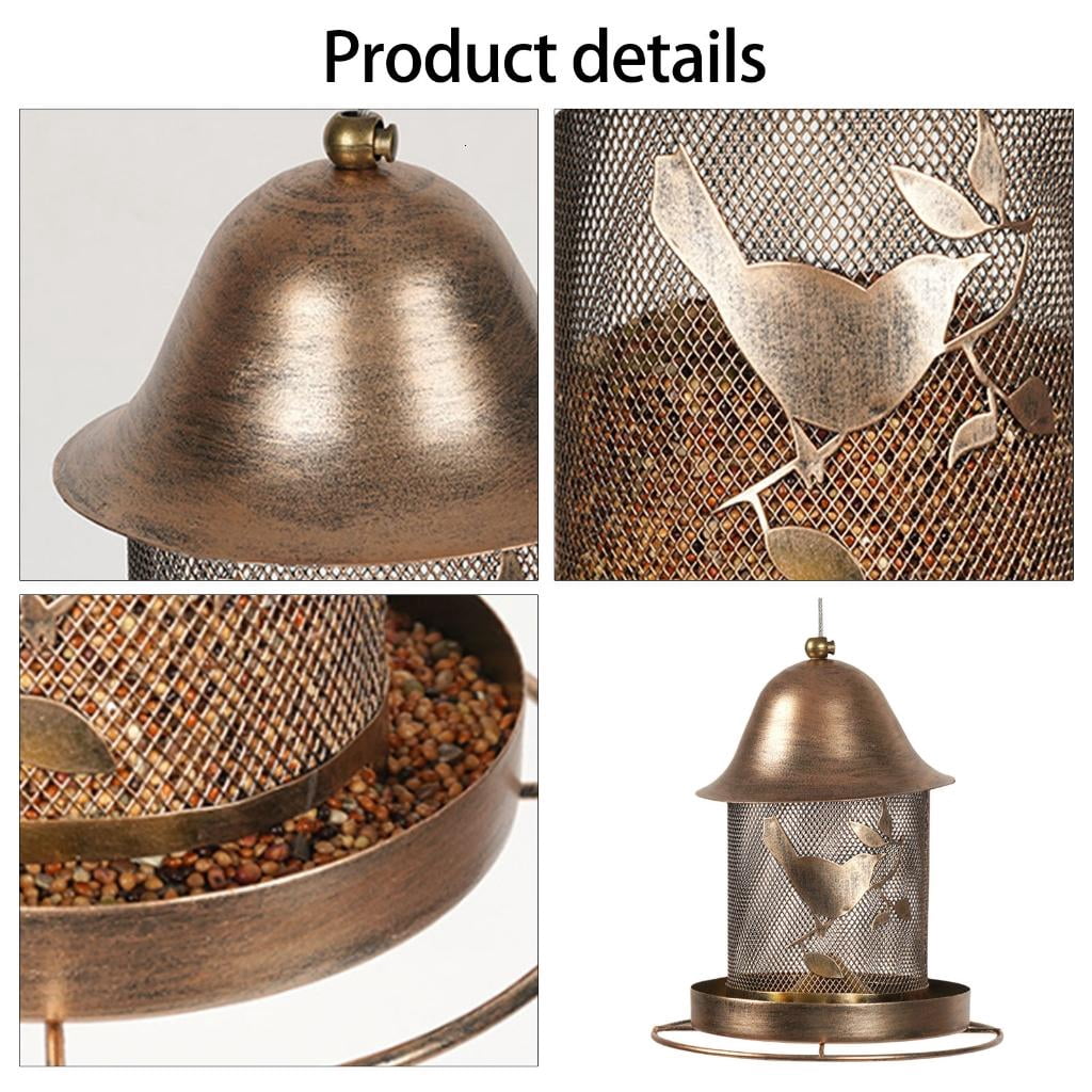Osdhezcn Hummingbirds Feeders Metal Outdoor Squirrels Proof Easyly Cleaning Large Capacity For Wild Birds Various Weather