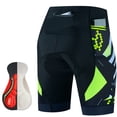 thumbnail image 3 of Padded Cycling Shorts Men's Cycling Underwear with 3D Padding Biking Shorts Breathable Comfortable Lightweight Summer Clothes Green, Size XXXL, 3 of 6