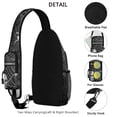 thumbnail image 3 of Sling Backpack,Spider Web and Skulls Halloween Pattern Crossbody Bag with Water Bottle Holder,Waterproof Sling Bag for Men/Women with Chest Phone Holder for Hiking,Travel, 3 of 6