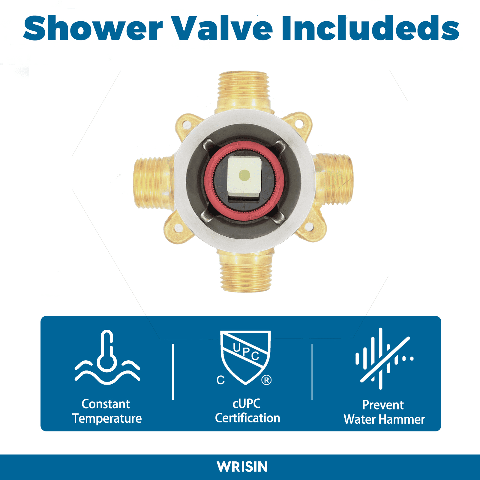 ROSYNEY Tub Shower Faucet Set - with Rain Shower Head, Shower Valve,Tub Spout,Brushed Nickel