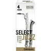 Rico Select Jazz Baritone Saxophone Reeds, Filed, Strength 4 Strength Hard, 5-pack