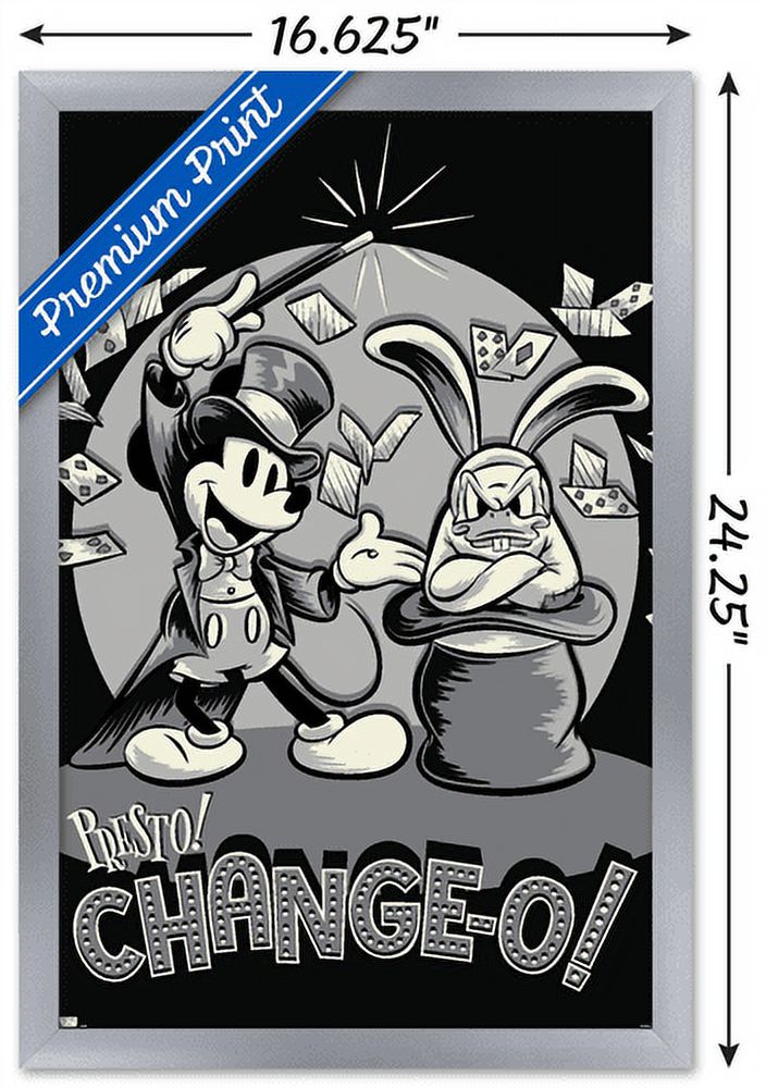 Disney Mickey Mouse - Presto Change-O Wall Poster, 14.725" x 22.375", Framed