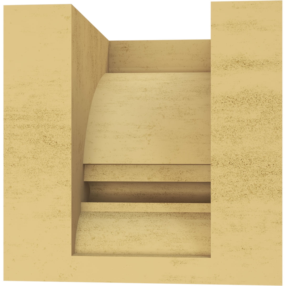 4"W x 4"D x 4"H Wide Diane Rough Cedar Woodgrain TimberThane Corbel, Primed Tan