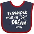 thumbnail image 3 of Inktastic Lacrosse Teamwork Boys or Girls Baby Bib, 3 of 4