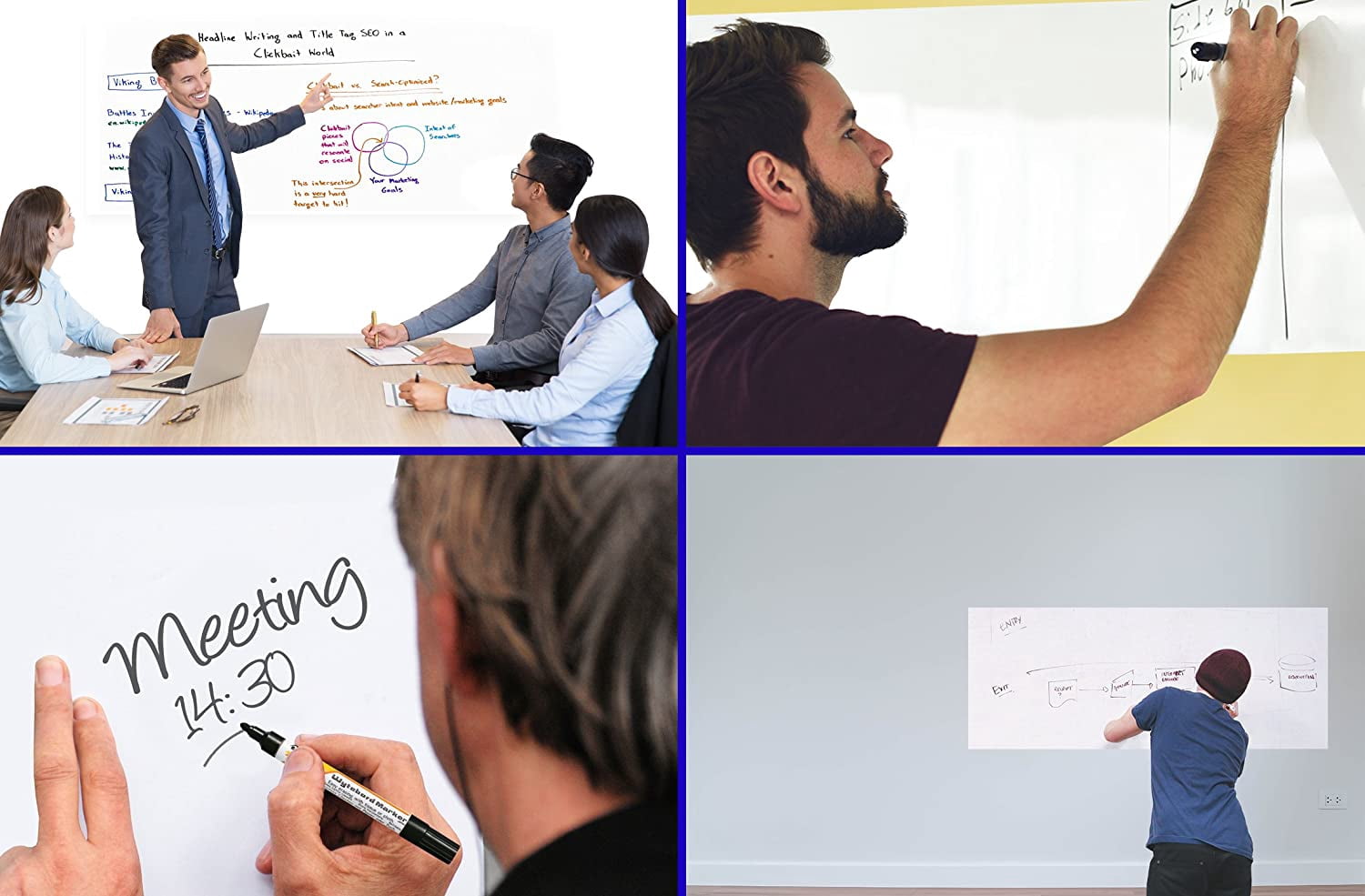Dry Erase Board with Adhesive Back - White Board Dry Erase Vinyl Wall Decals-Stain Resistant & Portable Dry Erase White Board Magnetic Receptive,for Notes & Memos for Kitchen Home Office(2 ft x10ft)