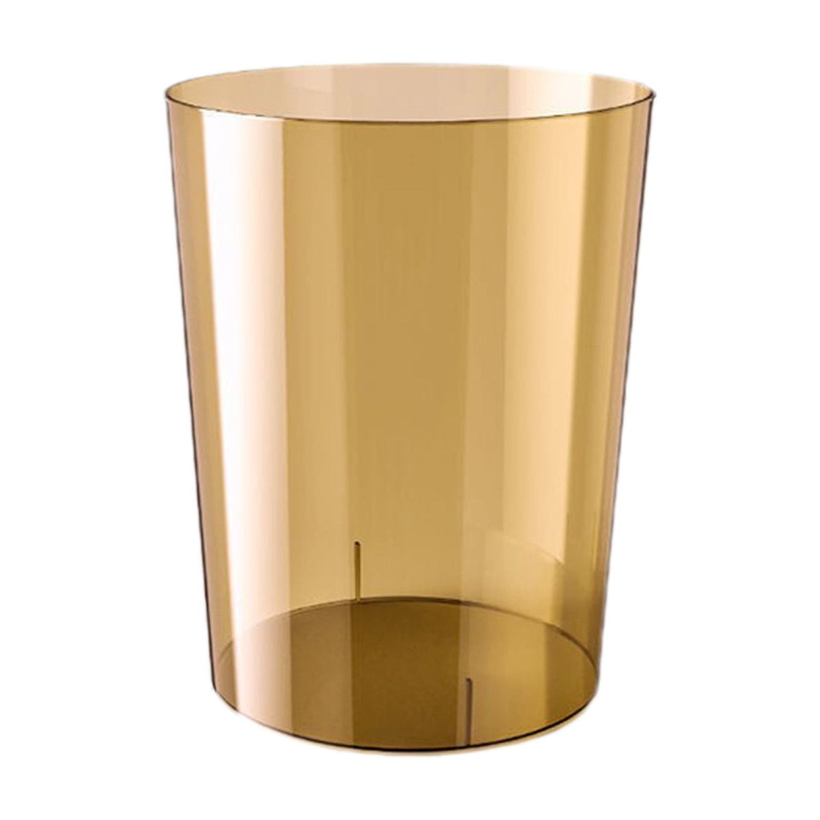 Tyidzon Trash Can Plastic Wastebasket 3.17 Gallon Round Kitchen Trash Can Bathroom Trash Can for Bathroom, Bedroom, Kitchen, College Dorm, Office - Clear & Orange