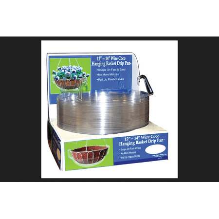 Plastic Drip - Curtis Wagner Round Plastic Hanging Basket Drip Pan 10-12 Clear