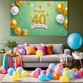 thumbnail image 6 of Golden 40th Birthday Backdrop Banner Party Decoration with Balloons Props for Birthday Celebrations Party Supplies Photography Background Decorations, 6 of 6