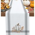 thumbnail image 1 of Fall Table Runners 36 Inch Thanksgiving Decorations White Pumpkin Leaf Branch Runners for Dining Tables Gray Stripes Autumn Dinner Runner Kitchen Parties Decor, 1 of 6