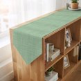 thumbnail image 4 of Green Table Runner Linen Burlap Table Runner 120 Inches Long Rustic Farmhouse Solid Color Dresser Scarves for Kitchen Island Coffee Dining Room Party Wedding Banquet Holiday Decoration 13"x120", 4 of 8