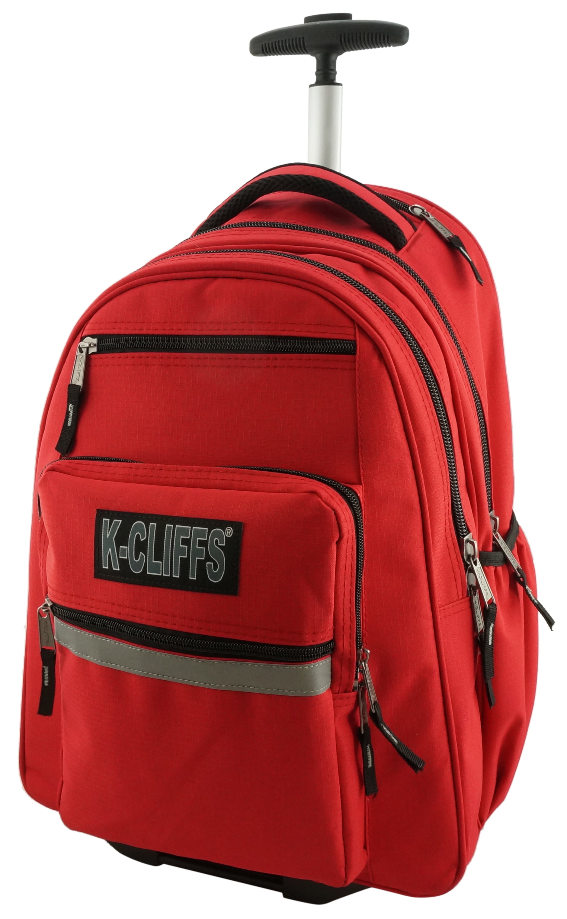 red backpack for travel