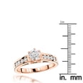 thumbnail image 3 of Ladies 14K Designer Natural 0.9 Ctw Diamond Engagement Ring For Her (Rose Gold Size 8), 3 of 3