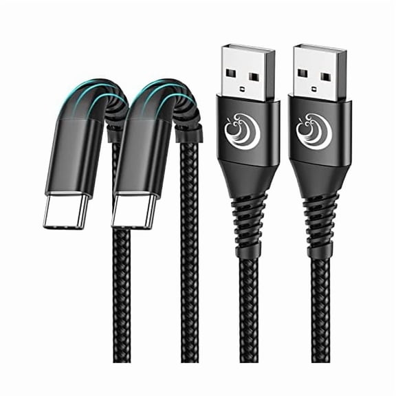 USB C Cable 10FT 2Pack USB A to Type C Charger Cable 3A Fast Charging Phone Cord for Samsung Galaxy S23 S22 S21 S20 A01 A02s A10e A11 A50 A52, Note 20 Ultra S21, Stylus Power G7 G6 Z4,LG G7 G8