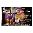 thumbnail image 3 of Bayyon Easter Jesus Grommet Flag He Is Not Here For He Is Risen Flag Banner with Grommets 3x5Feet Man cave Decor, 3 of 6