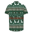 thumbnail image 3 of Men's Christmas Shirt Xmas Hawaiian Shirts Santa Claus Reindeer Shirt Funny Snowman Printed Blouse Button Down Shirts Christmas Lapel Pullover Soft Comfortable Vacation Tops for Men S-5XL, 3 of 4