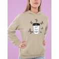 thumbnail image 2 of But First Coffee Butterflies Hoodie Women -Image by Shutterstock, Female 5X-Large, 2 of 4