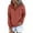Orange, variant on Pntutb Womens Hooded Solid Color Long-Sleeve Sweatshirt Casual Blouse Pullover Tops